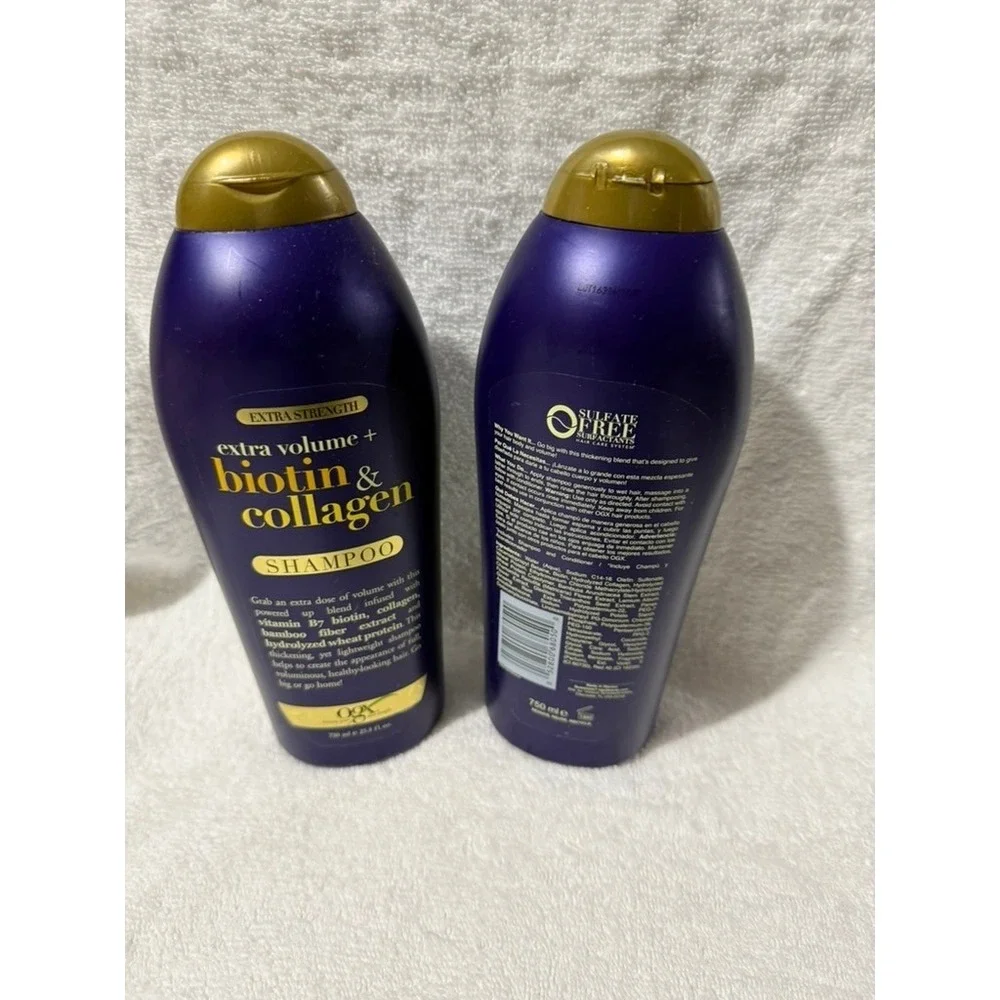 OGX Extra Strength Extra Volume Biotin and Collagen Shampoo 25.4oz Set of 2